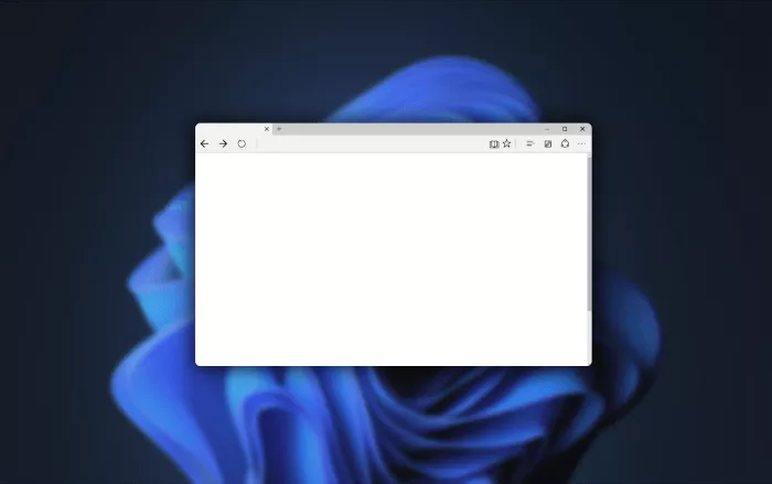 Windows 배경 화면 위 브라우저