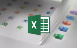 오피스 아이콘 들과 Excel 로고