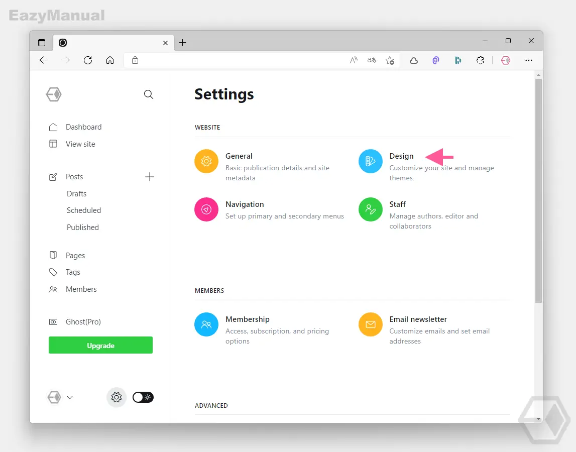 Settings_의_Design_탭_클릭