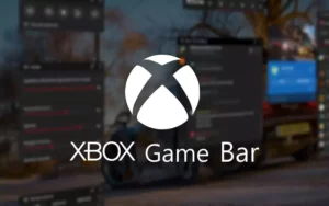 xbox game bar 실행 화면과 xbox game bar 로고